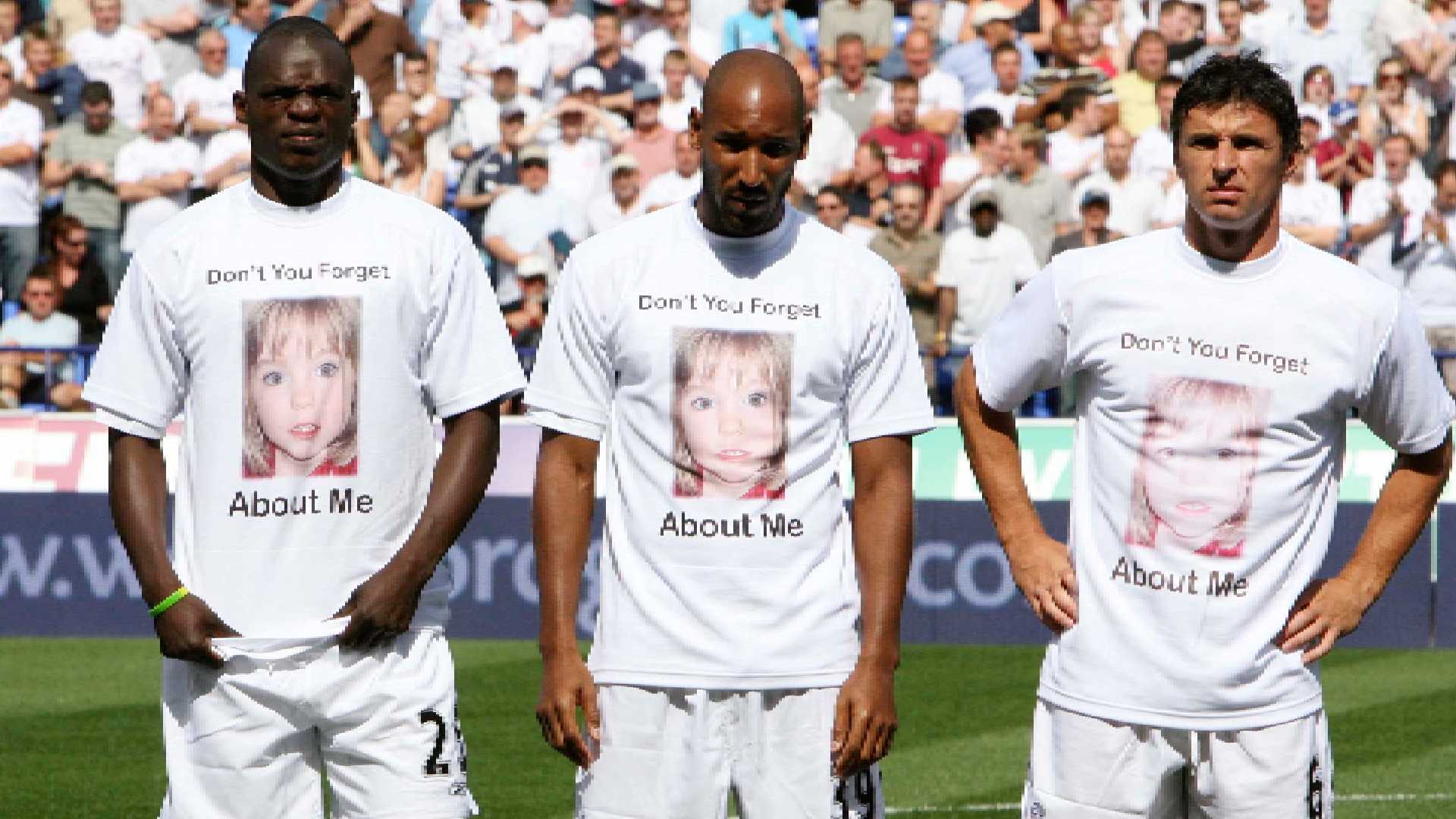 Jugadores de Premier League con playeras de Madeleine McCann en 2007
